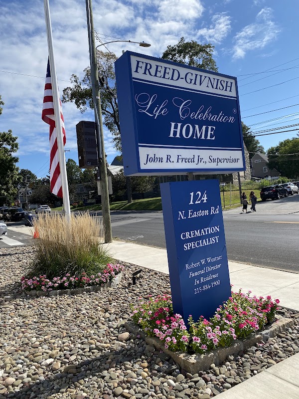 John R. Freed Funeral Home building in Glenside, Pennsylvania