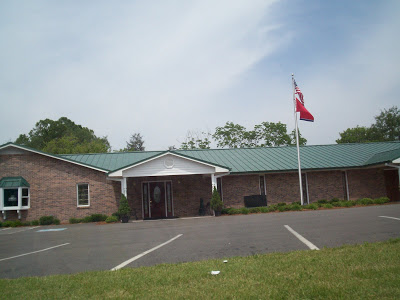 Johnson County Funeral Home building in Mountain City, Tennessee
