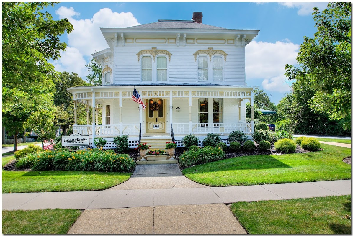 Johnson-Romito Funeral Home building in Hudson, Ohio