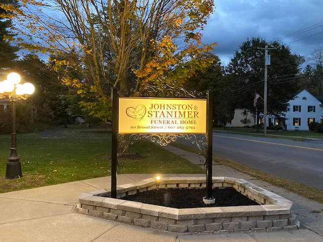 Johnston & Stanimer Funeral Home building in Morris, New York