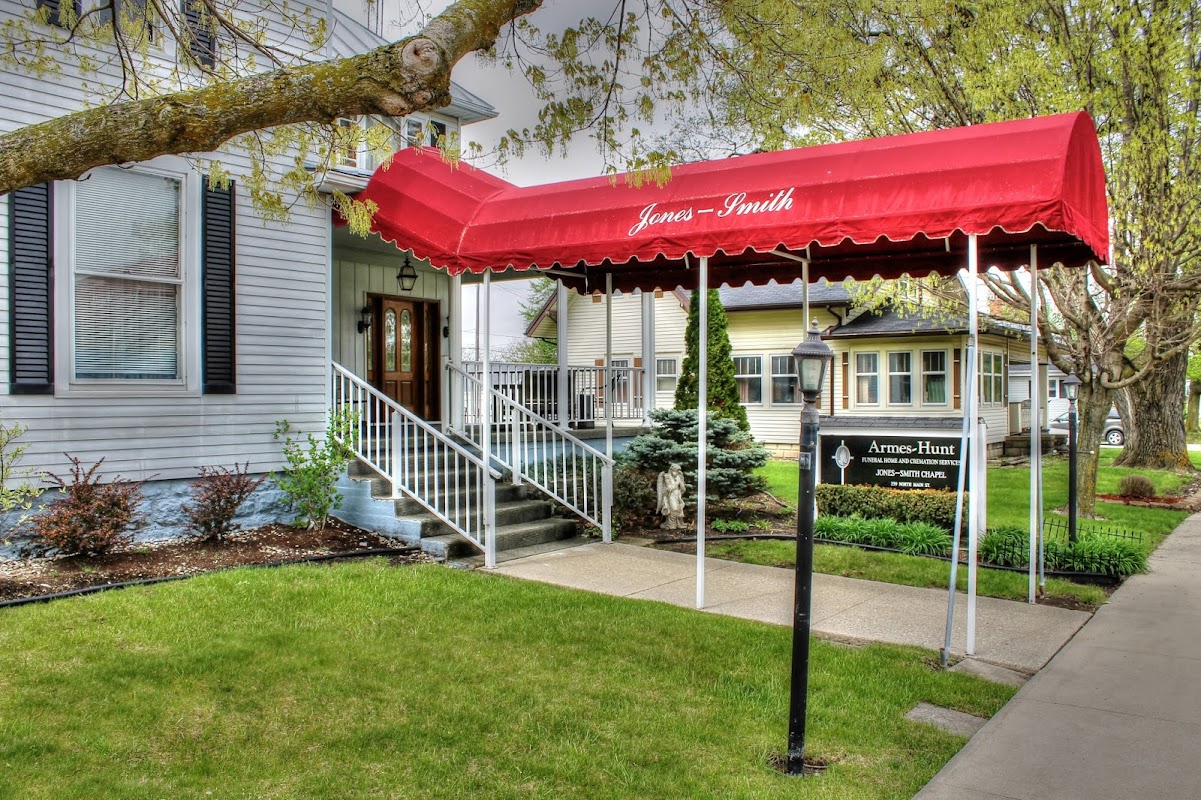 Jones-Smith Funeral Home building in Upland, Indiana