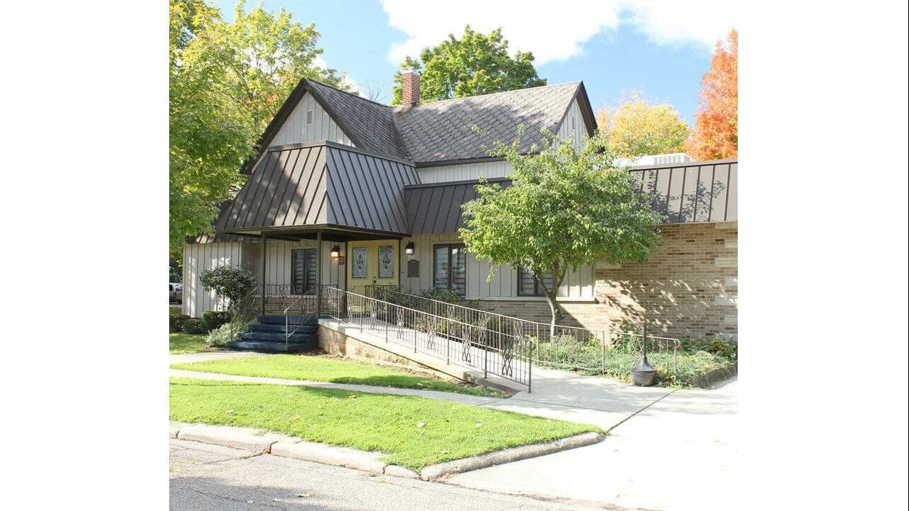 Kempf Family Funeral Home Lehman Chapel building in Bellevue, Michigan