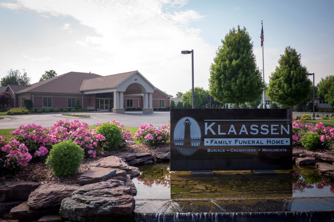 Klaassen Family Funeral Home building in Grand Haven, Michigan