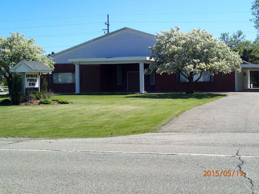 Knoblock Funeral Home building in Kinde, Michigan