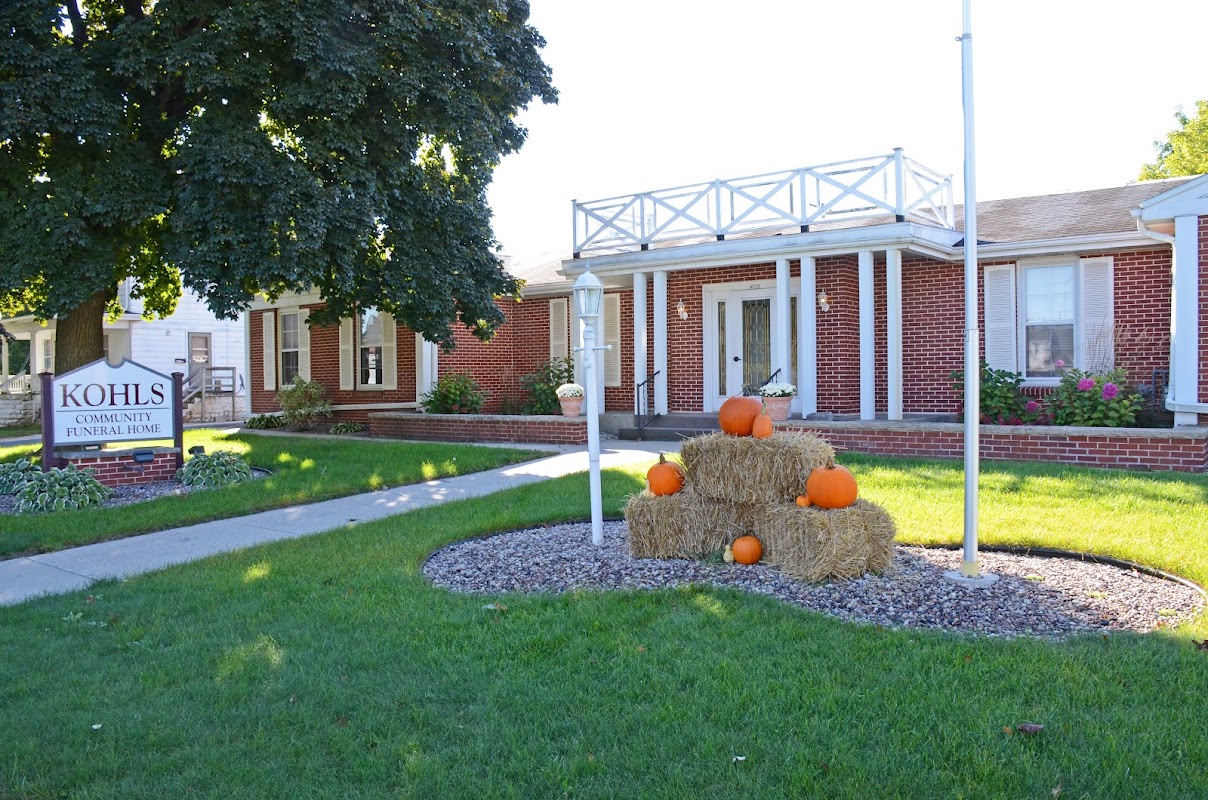 Kohls Community Funeral Home building in Waupun, Wisconsin