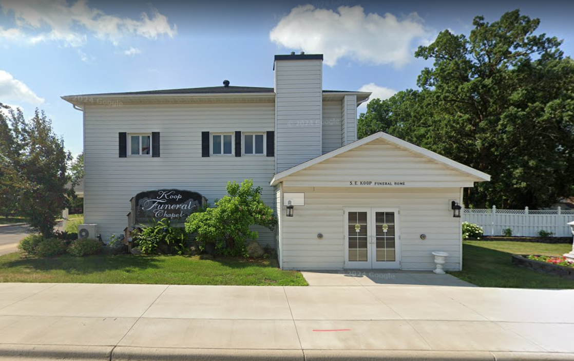 Koop Funeral Home building in Crosby, Minnesota