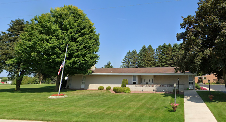 Lambert Eckert Funeral Home building in Mishicot, Wisconsin