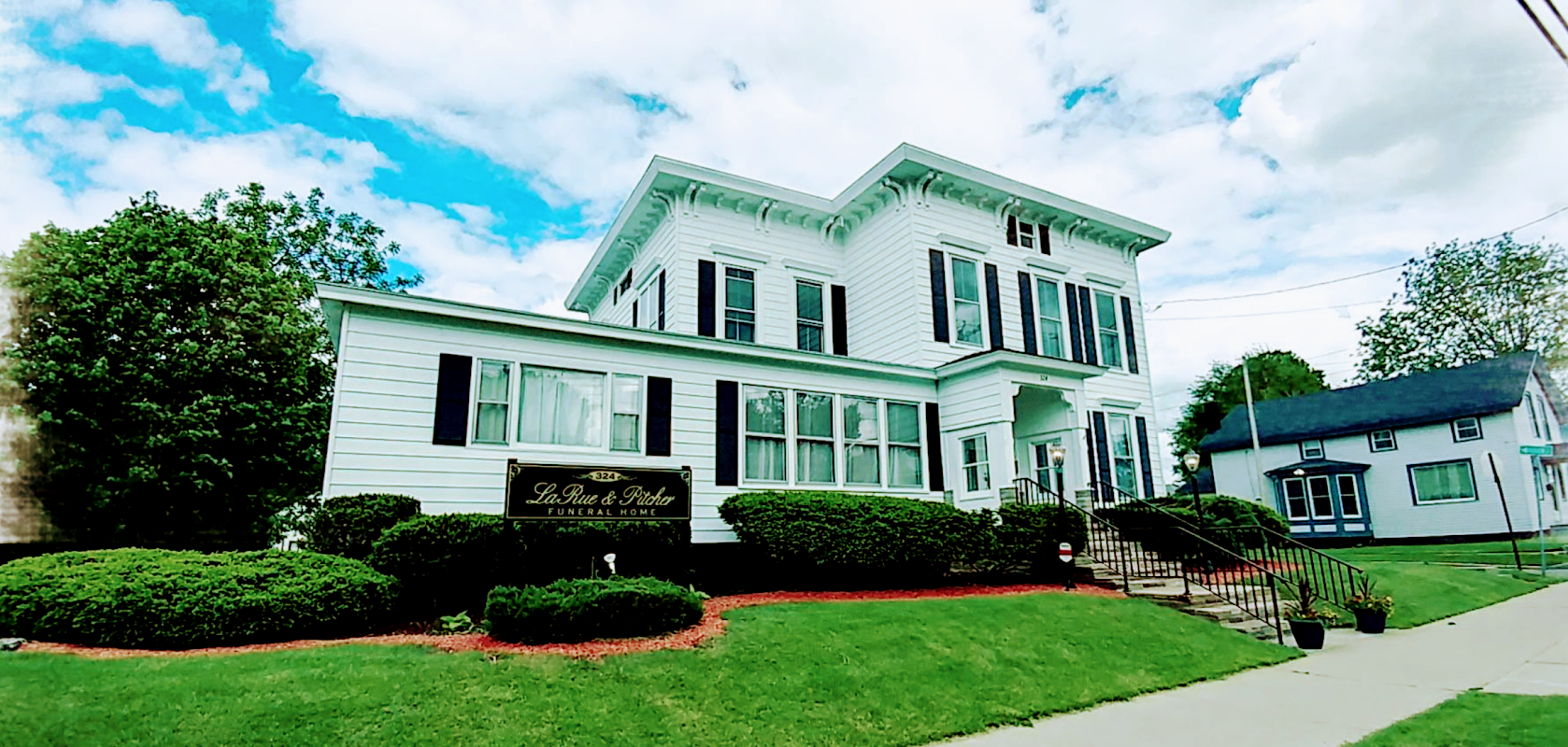 Larue & Pitcher Funeral Home building in Ogdensburg, New York