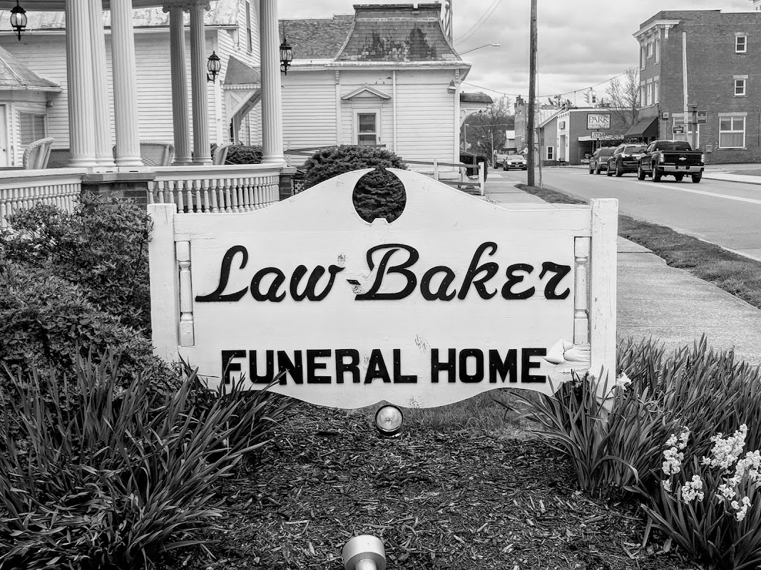 Law-Baker Funeral Home building in Utica, Ohio