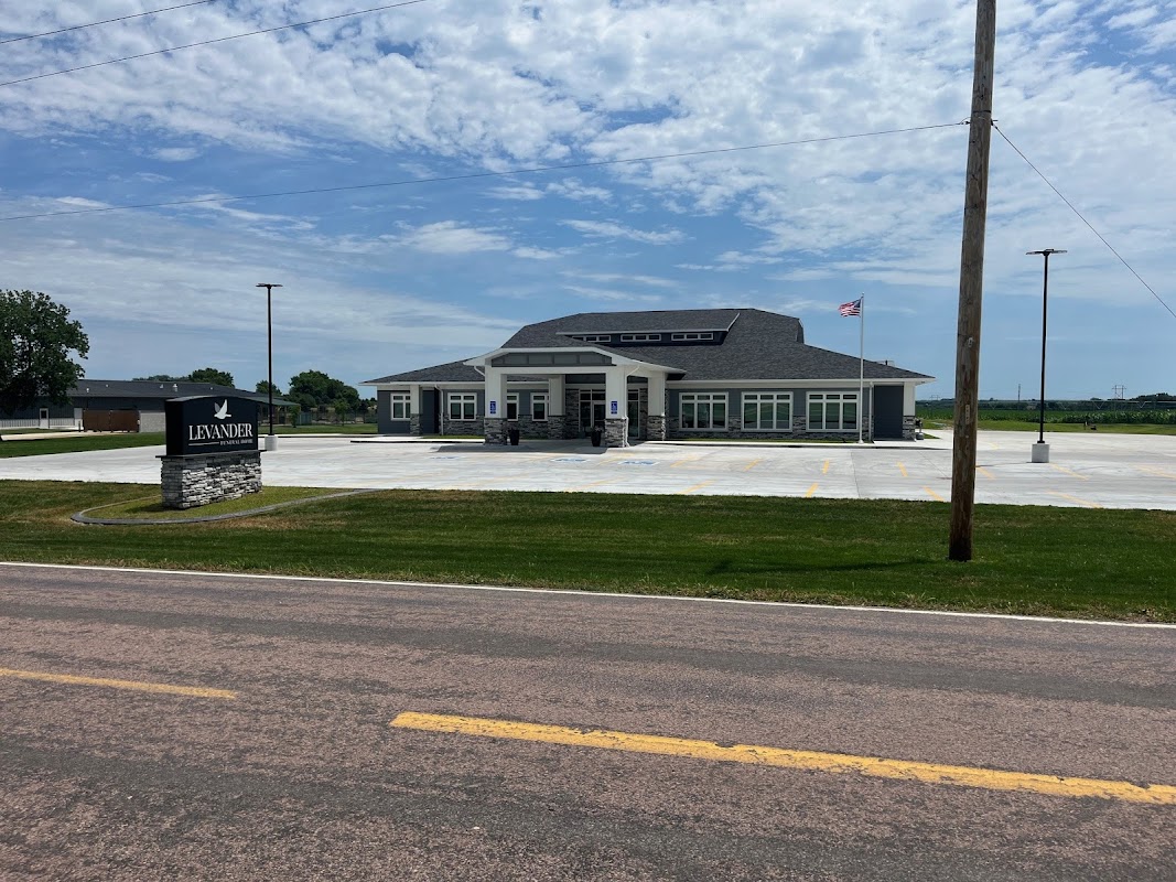 Levander Funeral Home building in Albion, Nebraska