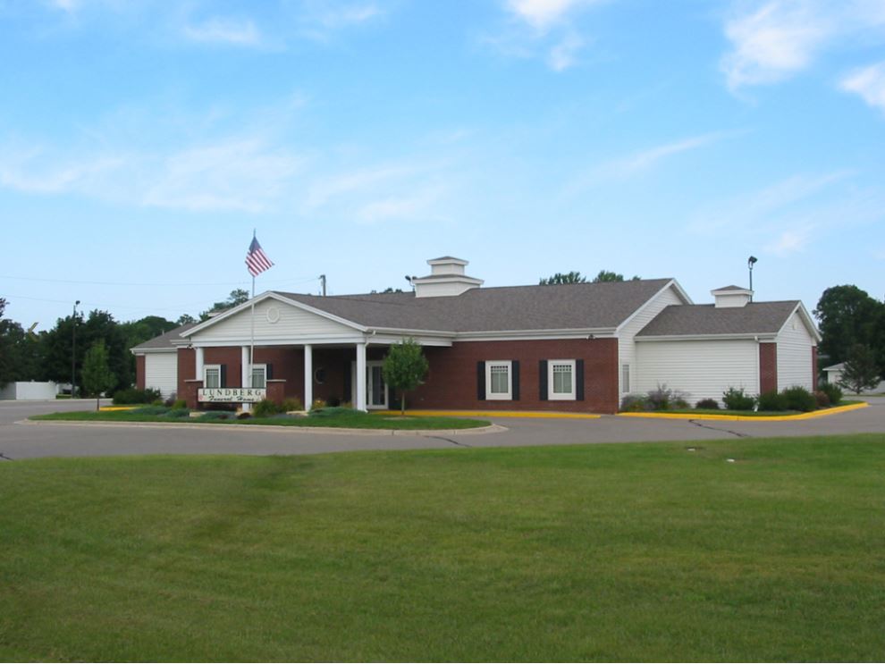 Lundberg Funeral Home building in Cannon Falls, Minnesota