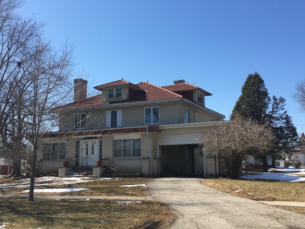 Mahaney Funeral Home building in Fonda, Iowa
