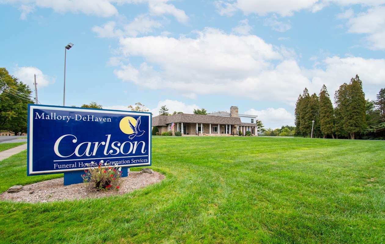 Mallory-DeHaven-Carlson Funeral Home & Cremation Services building in Garrettsville, Ohio