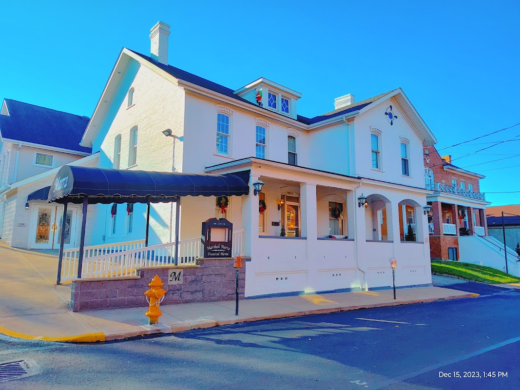 Marshall Marra Funeral Home building in Monongahela, Pennsylvania