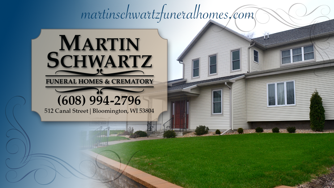 Martin Schwartz Funeral Home & Crematory building in Bloomington, Wisconsin