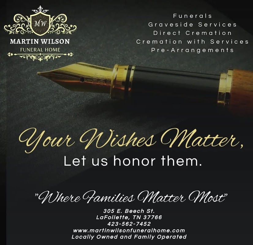 Martin-Wilson Funeral Home building in LaFollette, Tennessee