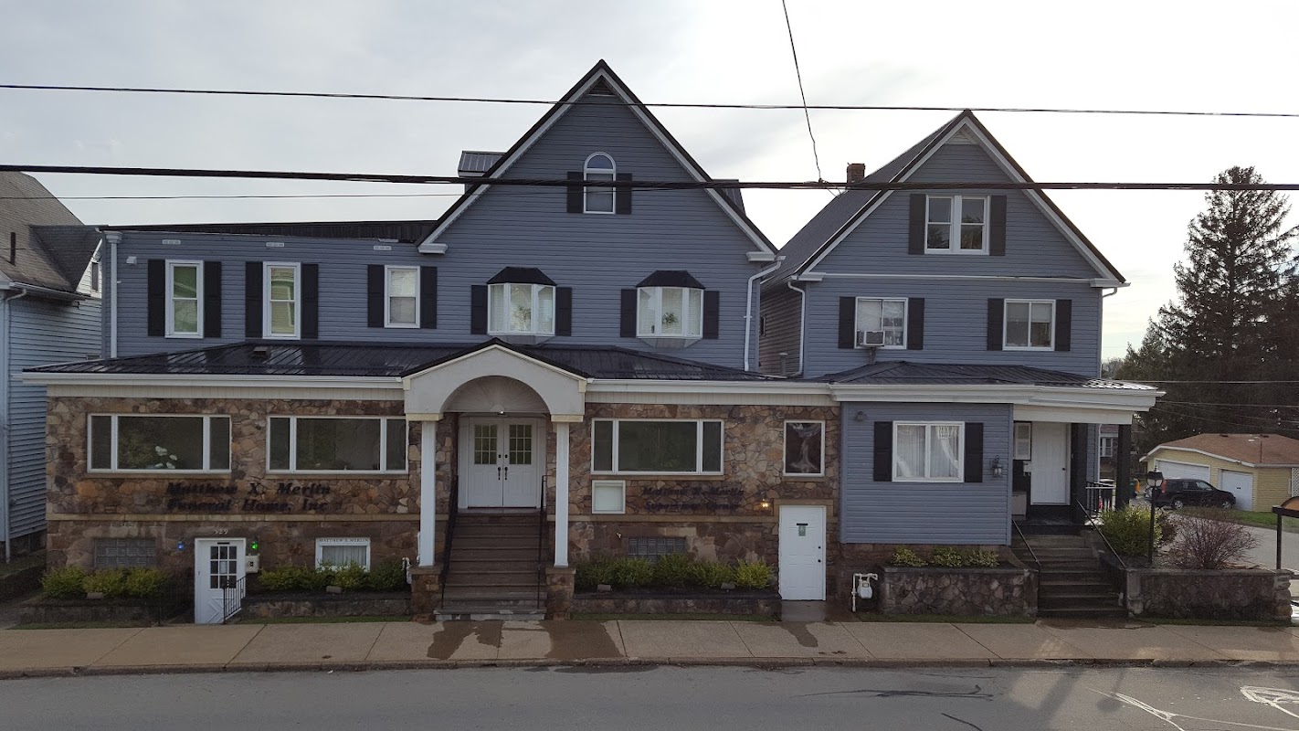 Matthew X. Merlin Funeral Home building in Derry, Pennsylvania