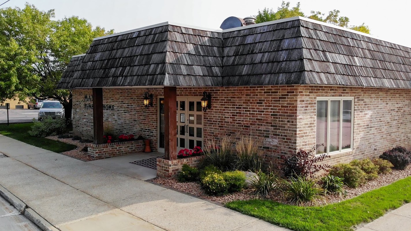 Mayer Funeral Home building in Austin, Minnesota