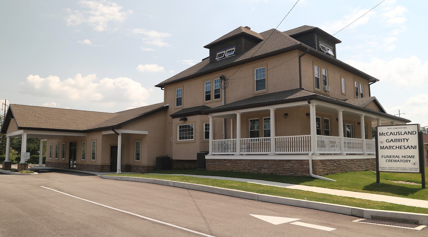 McCausland Garrity Marchesani Funeral Home building in Glenolden, Pennsylvania
