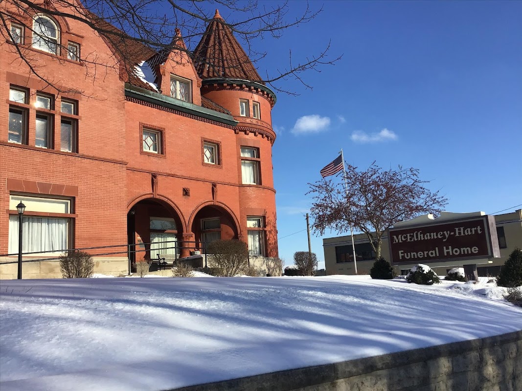 McElhaney-Hart Funeral Home building in Huntington, Indiana