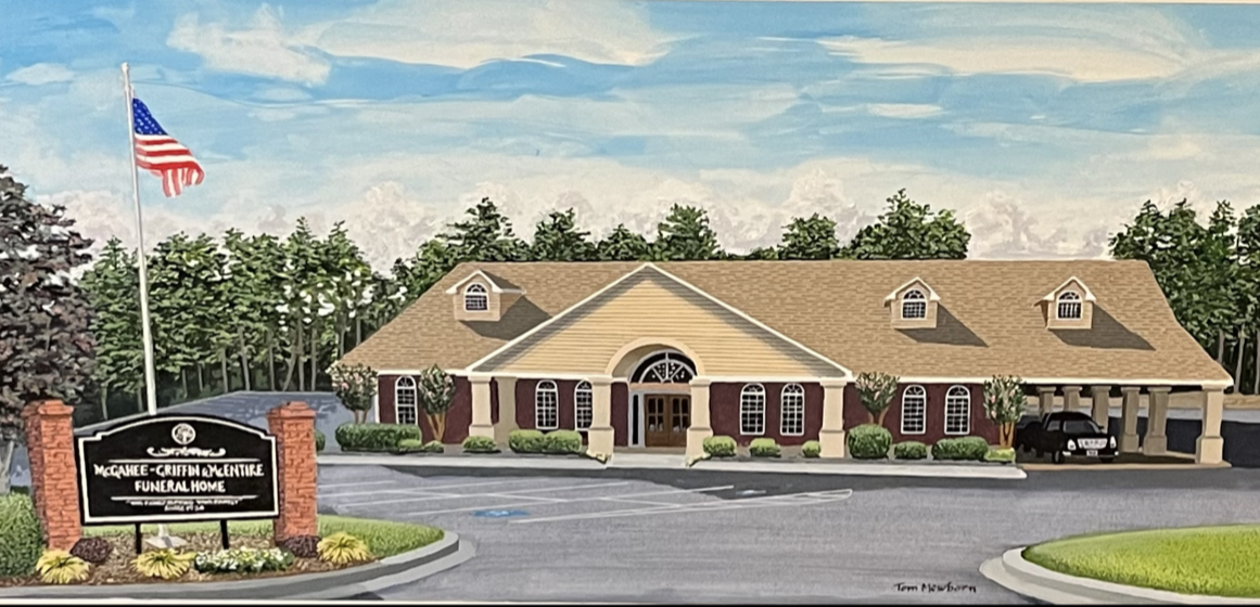 McGahee-Griffin & Stewart Funeral Home building in Cornelia, Georgia
