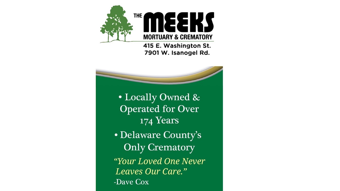 Meeks Mortuary building in Muncie, Indiana