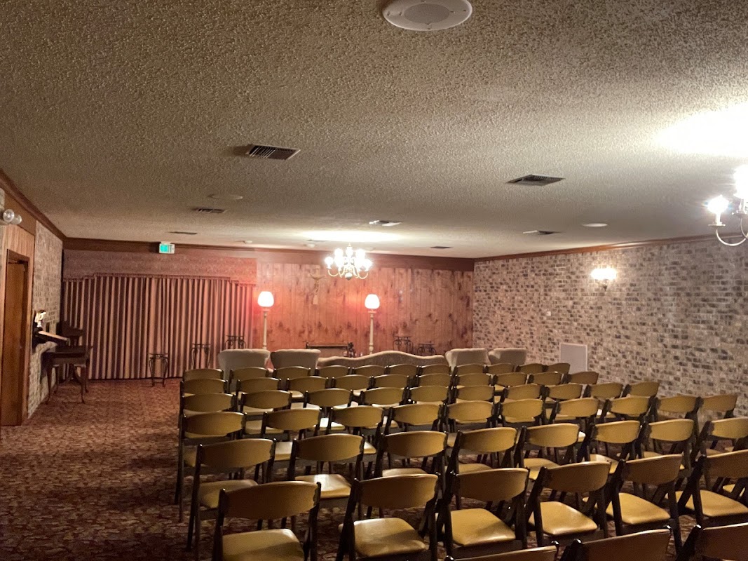 Melancon Funeral Home building in Arnaudville, Louisiana