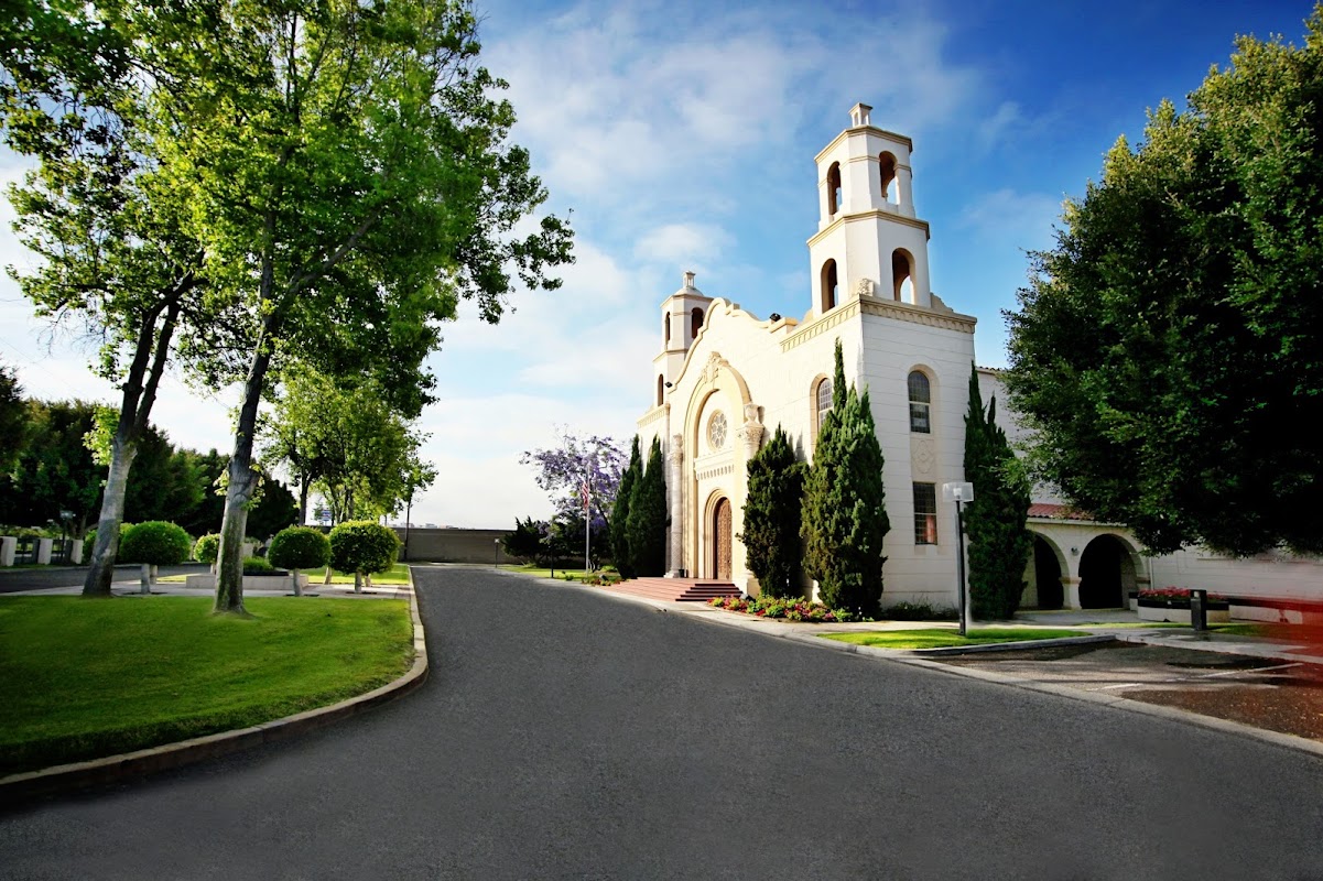 Melrose Abbey Memorial Park & Mortuary building in Anaheim, California
