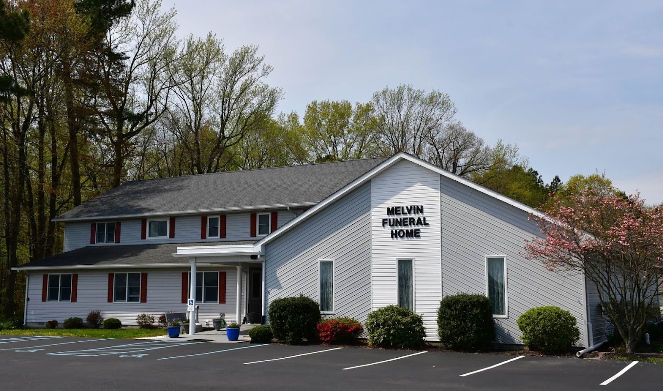 Melvin Funeral Home building in Harrington, Delaware