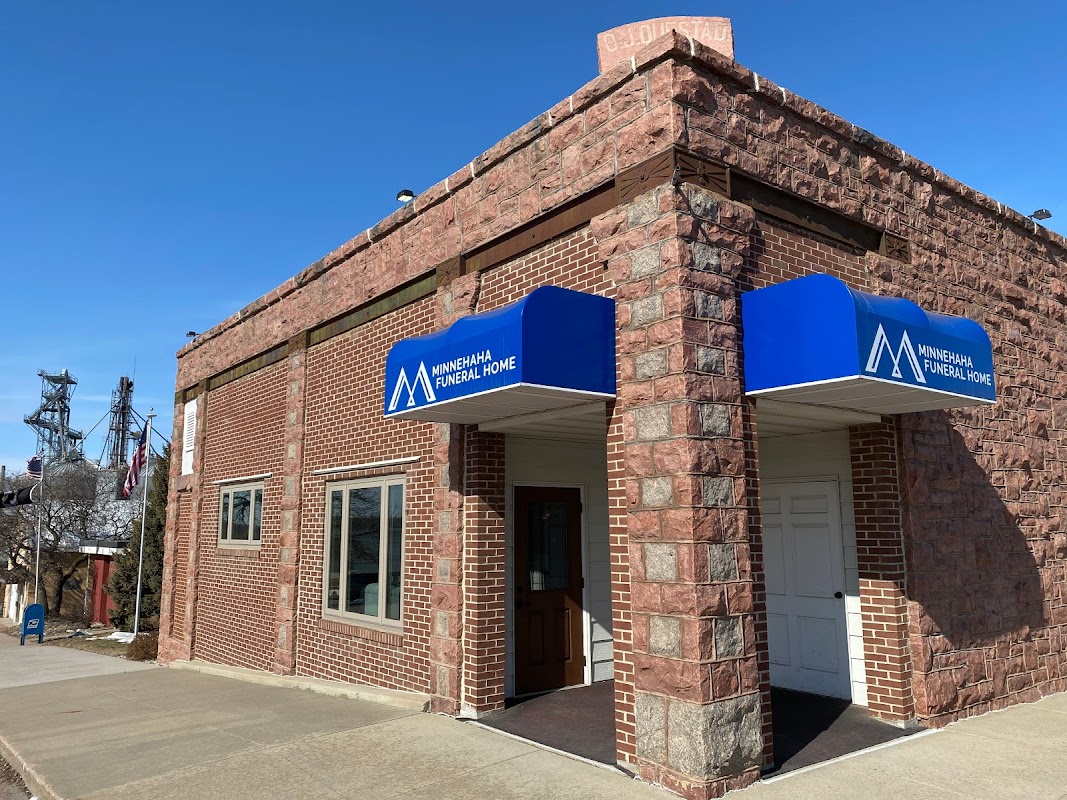 Minnehaha Funeral Home building in Baltic, South Dakota