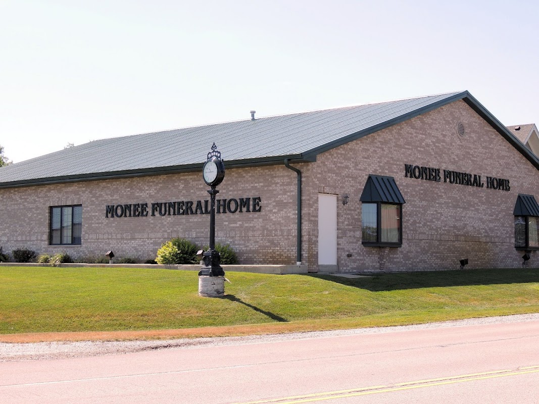 Monee Funeral Home building in Monee, Illinois
