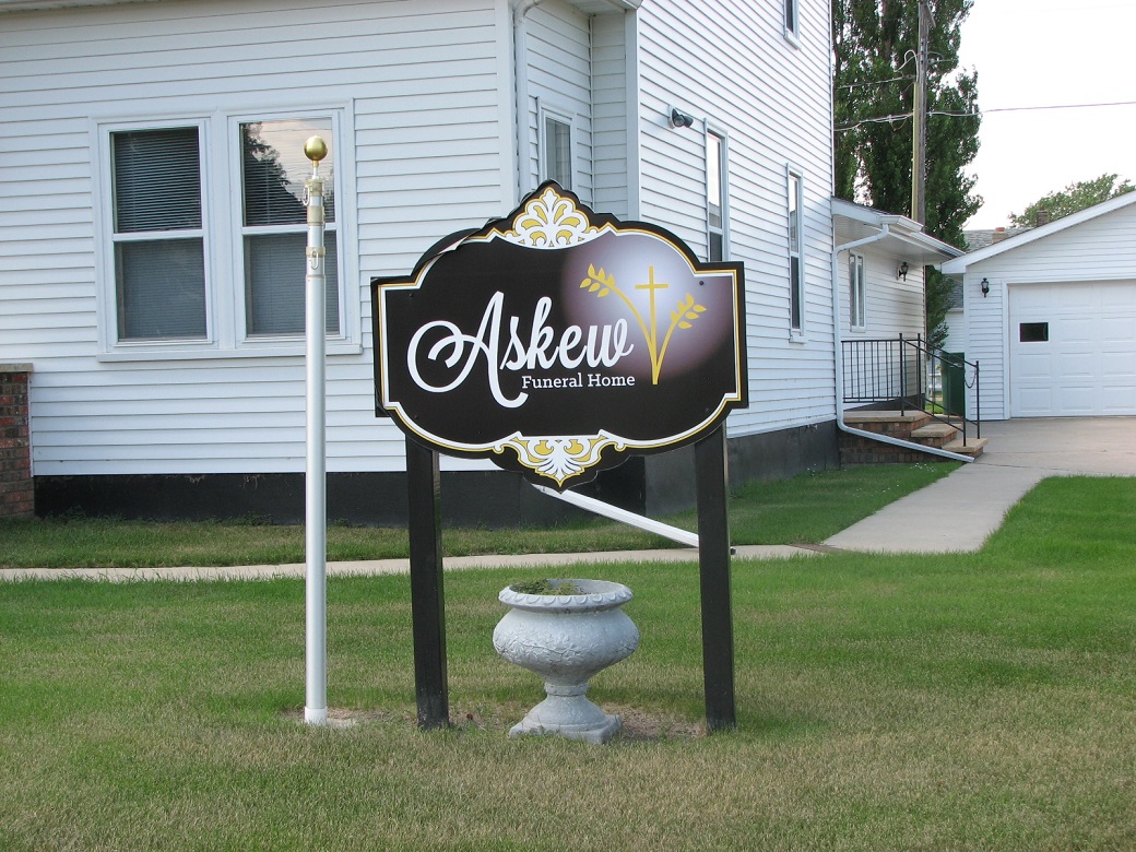 Nelson-Askew Funeral Home building in Walhalla, North Dakota