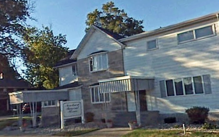Newhard Funeral Home building in Westville, Indiana