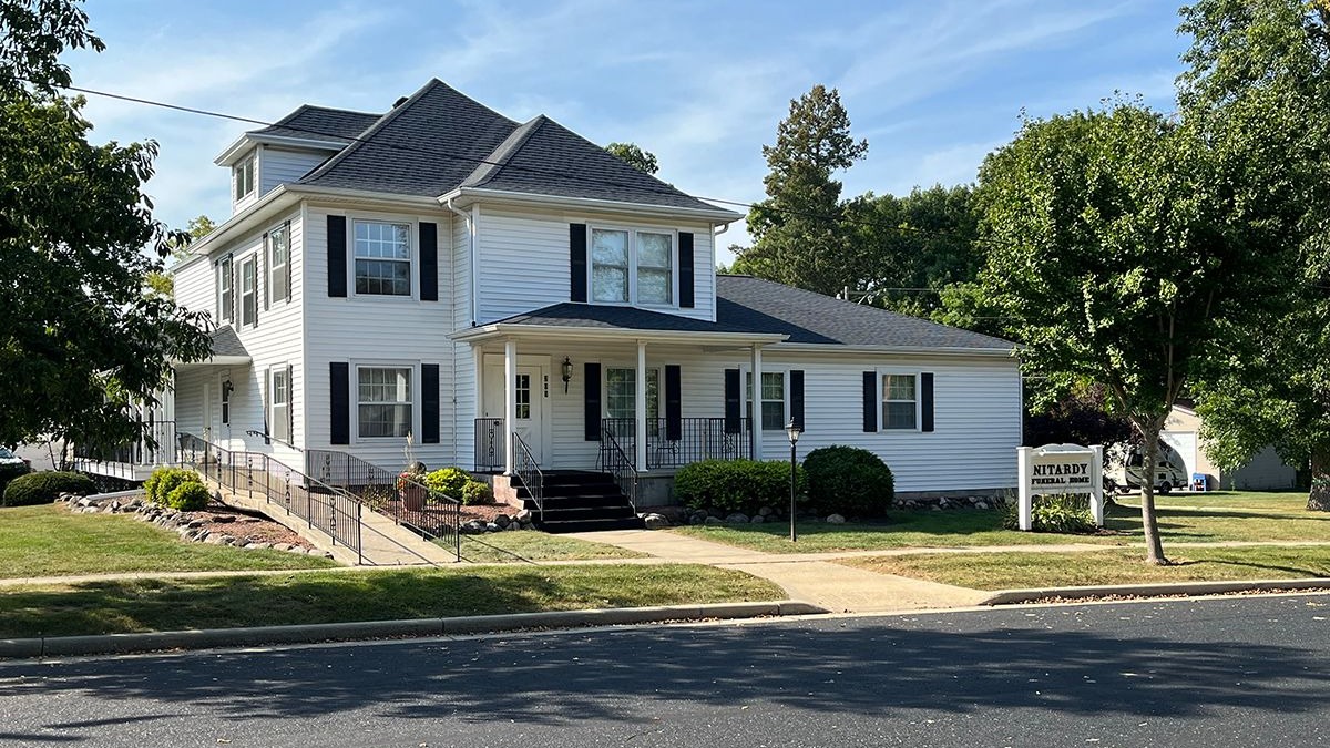 Nitardy Funeral Home building in Cambridge, Wisconsin