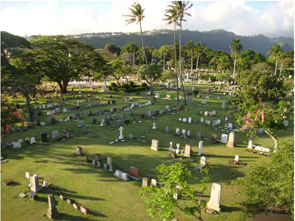 Oahu Mortuary building in Honolulu, Hawaii