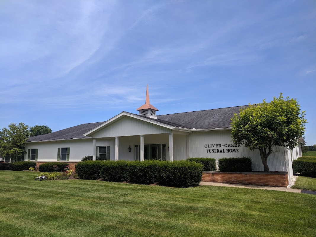 Oliver-Cheek Funeral Home building in Ashville, Ohio