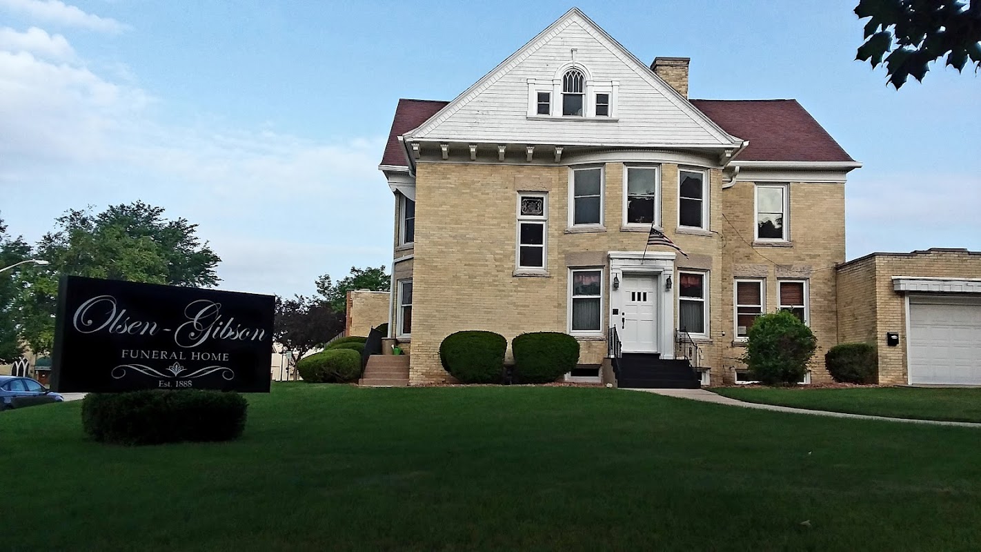 Olsen Funeral Home building in Jefferson, Wisconsin