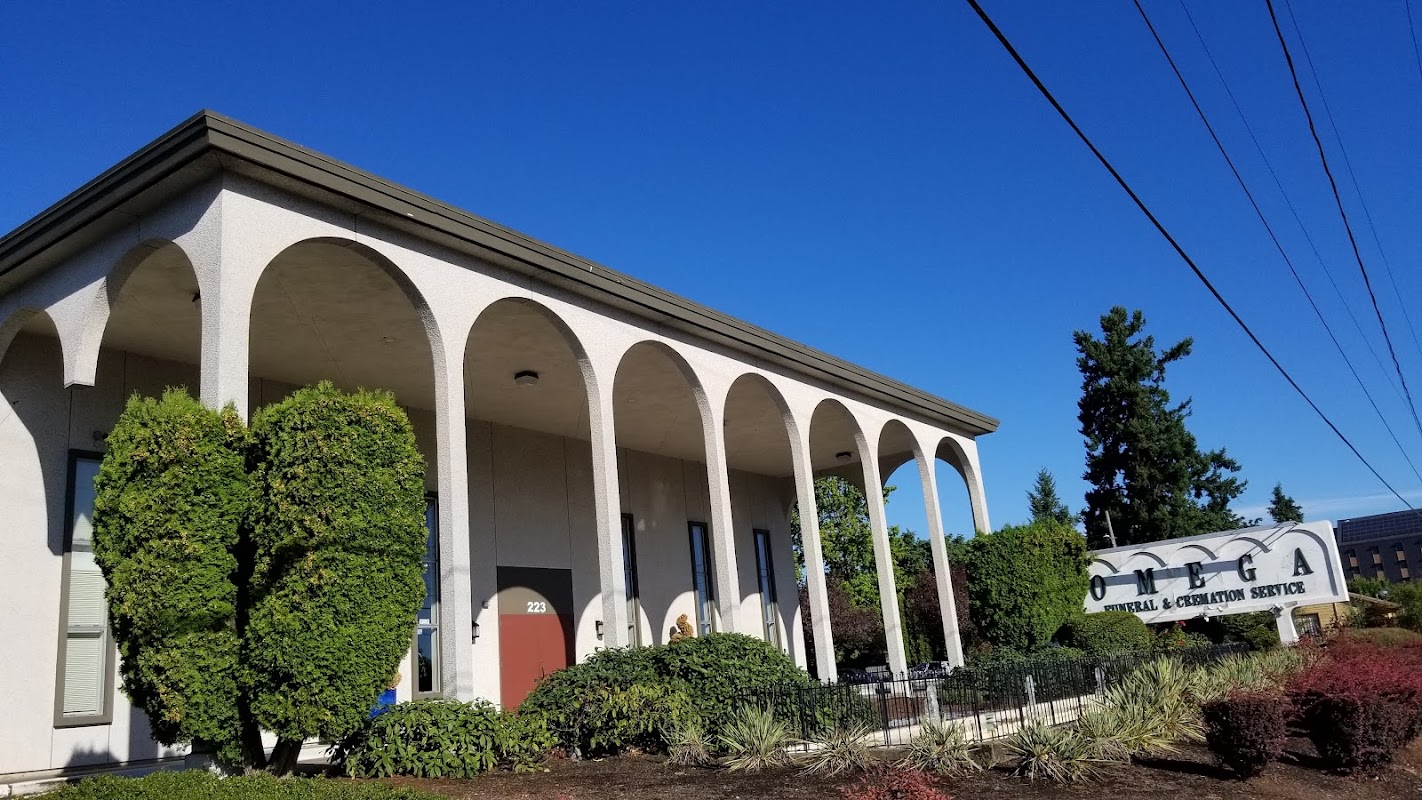 Omega Funeral & Crematory Service building in Portland, Oregon