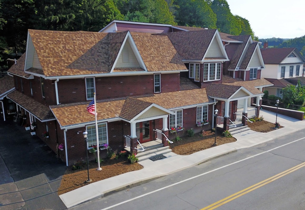 P Dean Homer Funeral Home building in Dushore, Pennsylvania