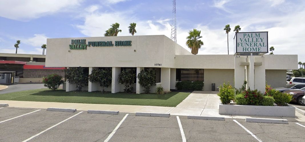 Palm Valley Funeral Home building in Sun City, Arizona