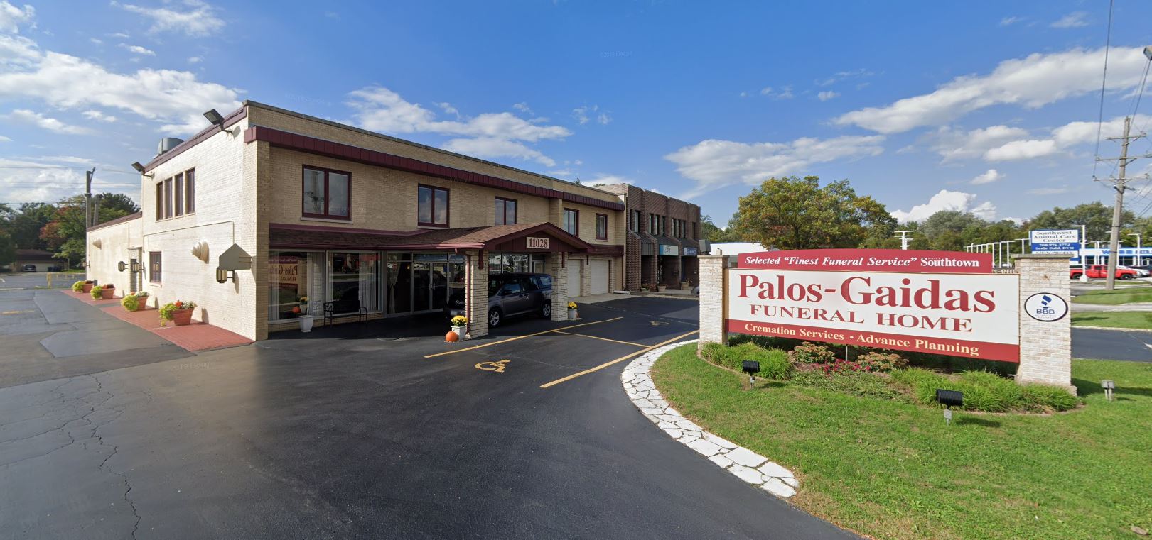 Palos Gaidas Funeral Home building in Palos Hills, Illinois