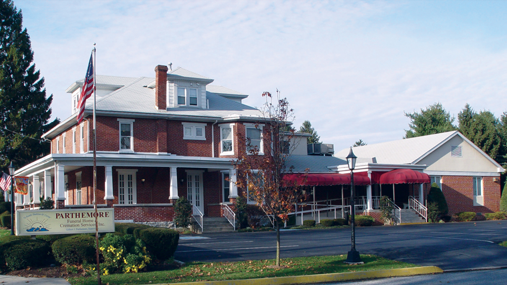 Parthemore Funeral Home & Cremation Services building in New Cumberland, Pennsylvania