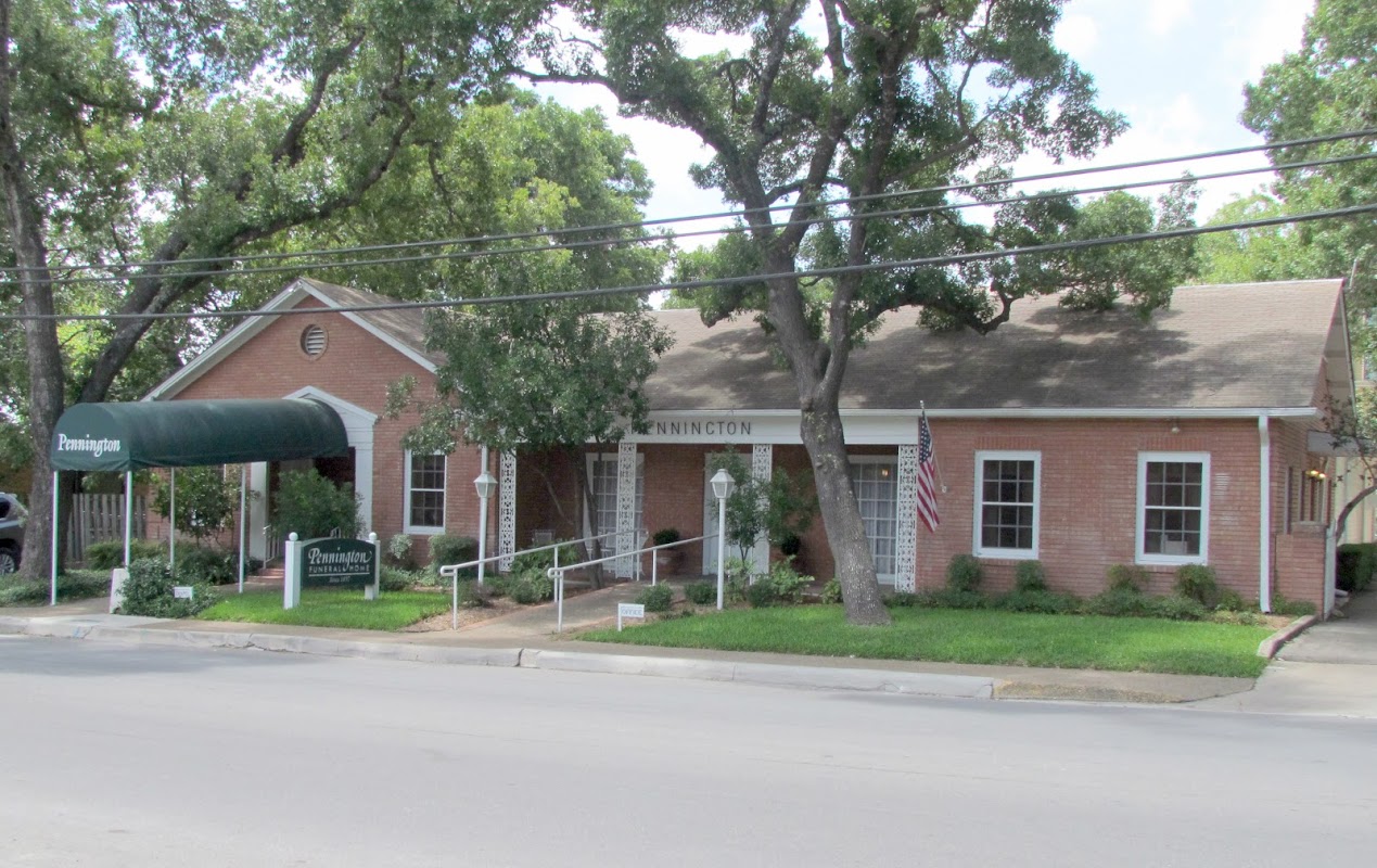 Pennington Funeral Home building in San Marcos, Texas