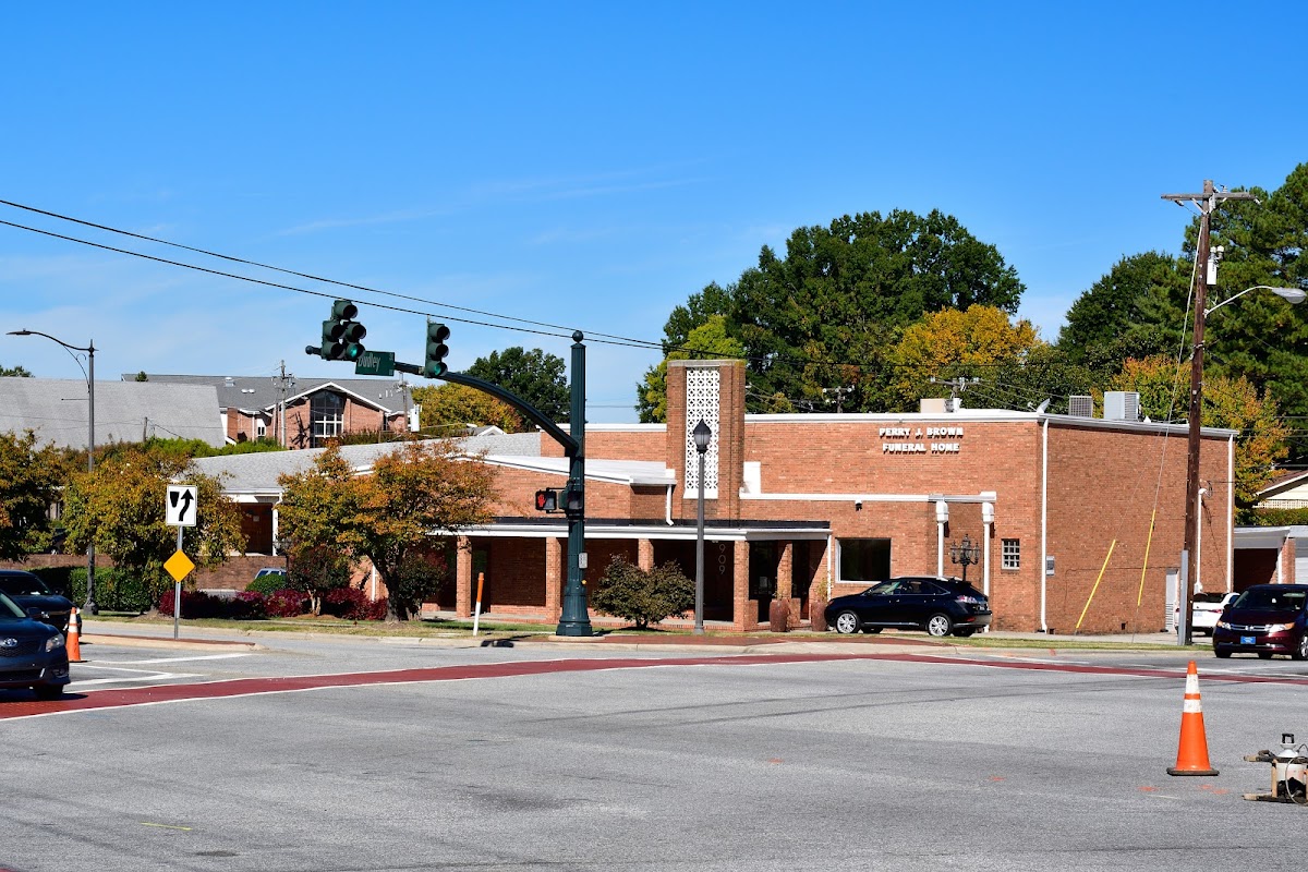 Perry J. Brown Funeral Home building in Greensboro, North Carolina