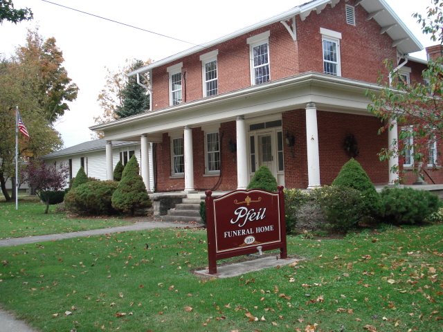 Pfeil Funeral Home building in Monroeville, Ohio