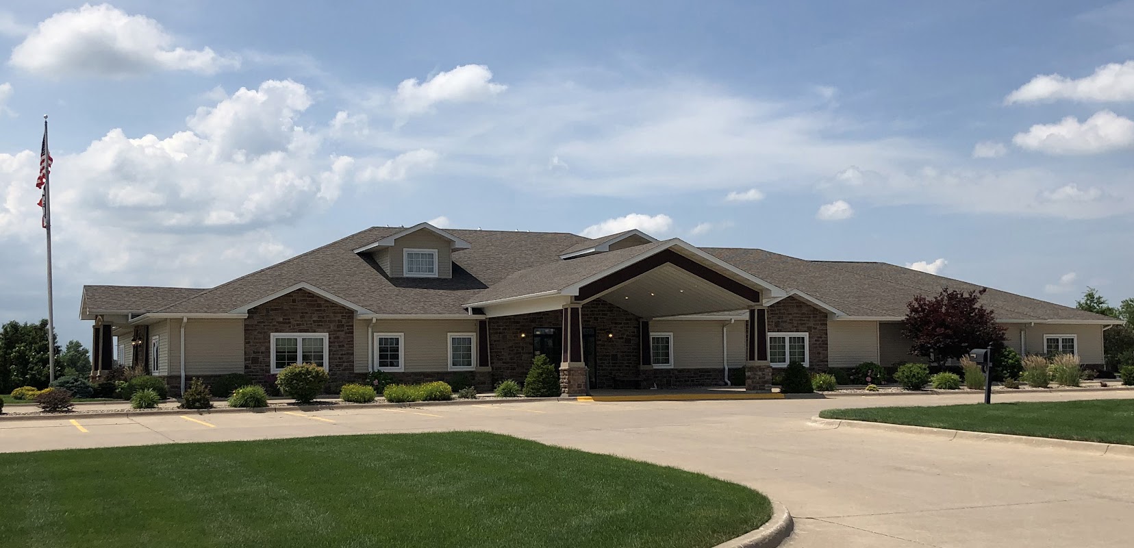 Prugh Funeral Service building in Burlington, Iowa