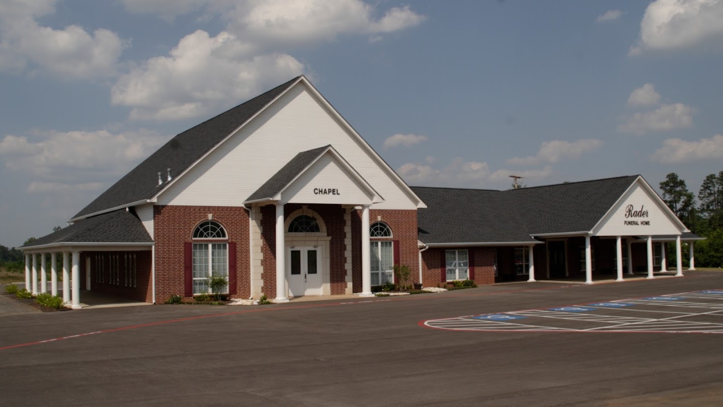 Rader Funeral Home building in Henderson, Texas