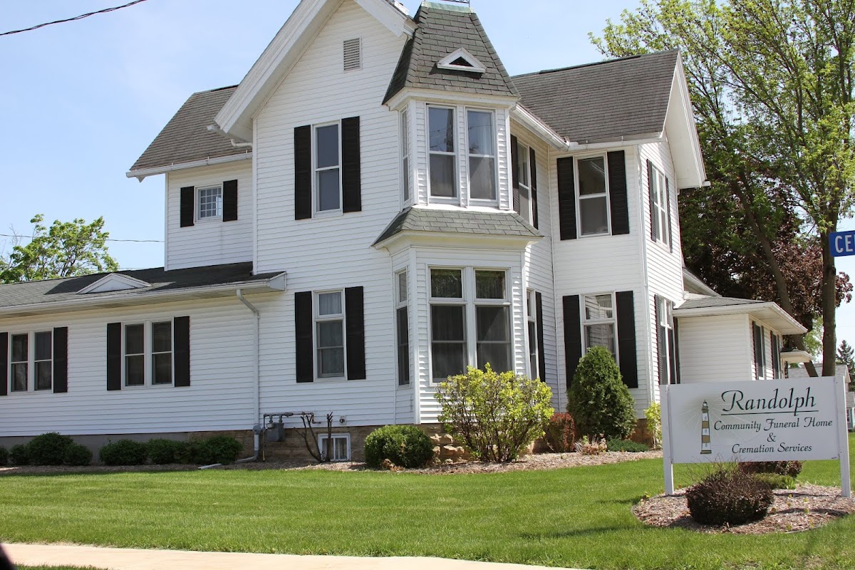 Randolph Community Funeral Home building in Randolph, Wisconsin