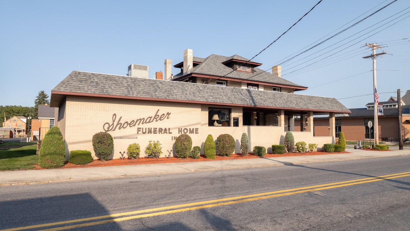 Richard L. Shoemaker Funeral Home building in Blairsville, Pennsylvania