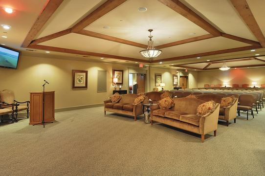Rolling Oaks Funeral Home building in Coppell, Texas